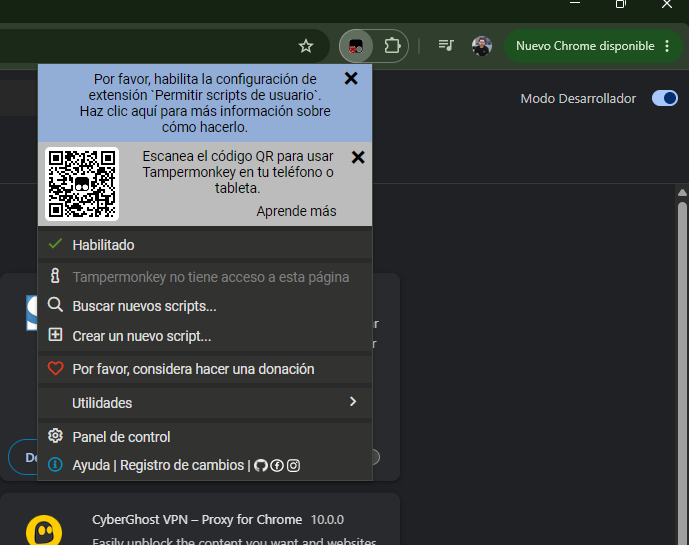 Crear nuevo script